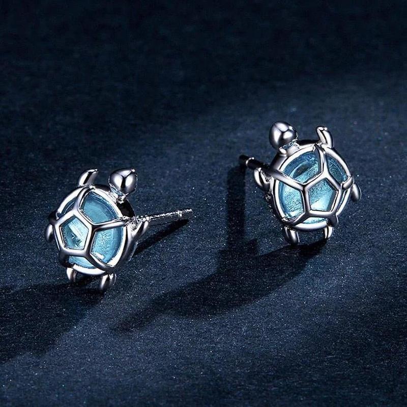 Blue turtle online earrings