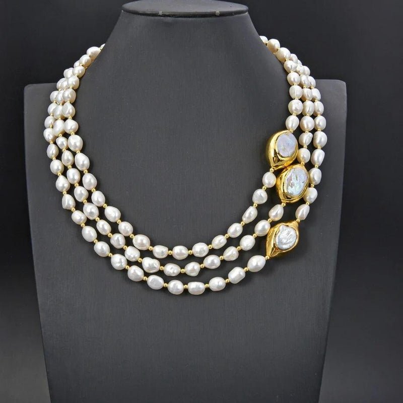 Three strand Beroque pearl selling necklace