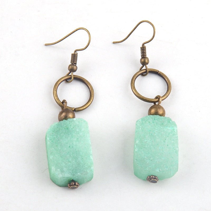 Amazonite Green Natural Stone Earrings - Turquoise Trading Co