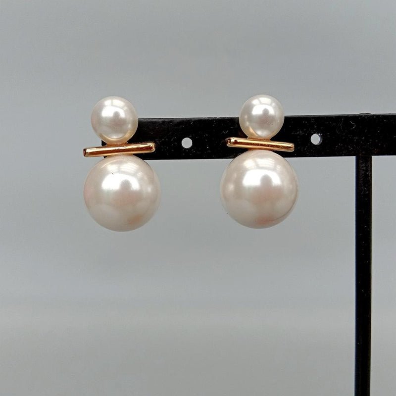 Cream White Sea Shell Pearl Stud Earrings - Turquoise Trading Co