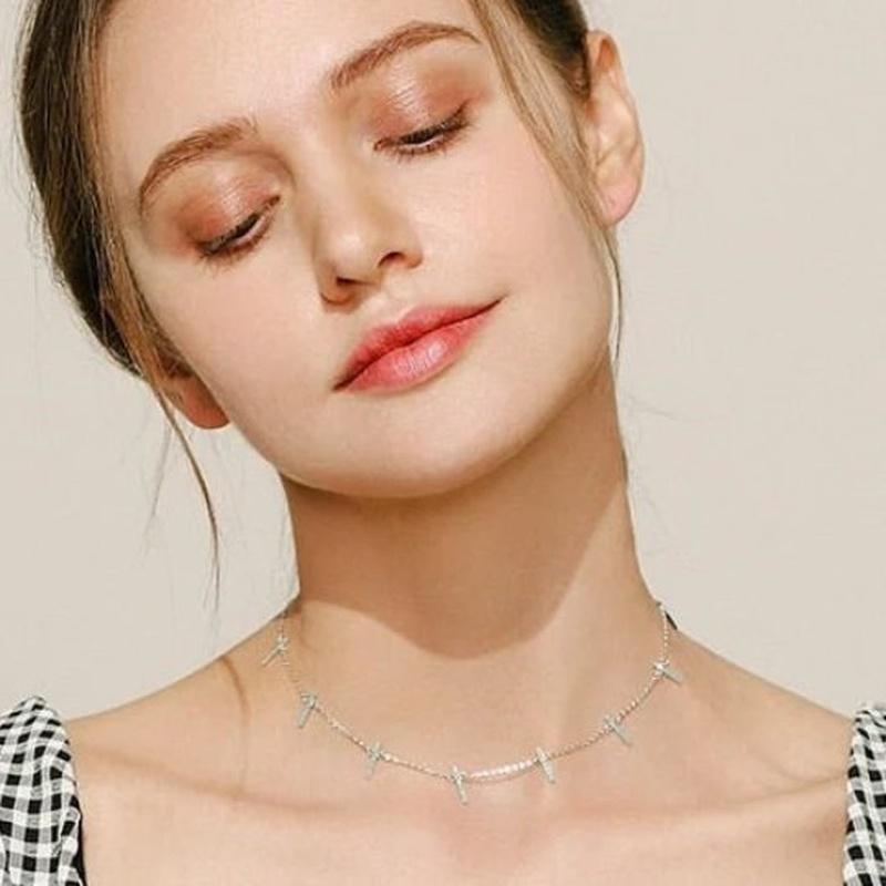 Women's sterling silver choker on sale necklace