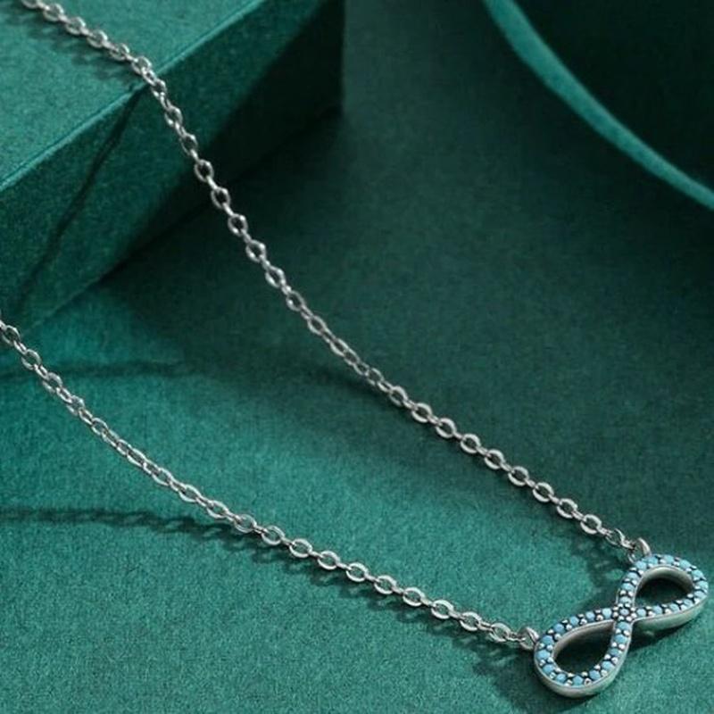 VINTAGE TIFFANY & CO STERLING SILVER DOUBLE CHAIN INFINITY NECKLACE~16