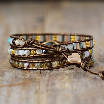 Labradorite 3 Strand Wrap Bracelet - Turquoise Trading Co