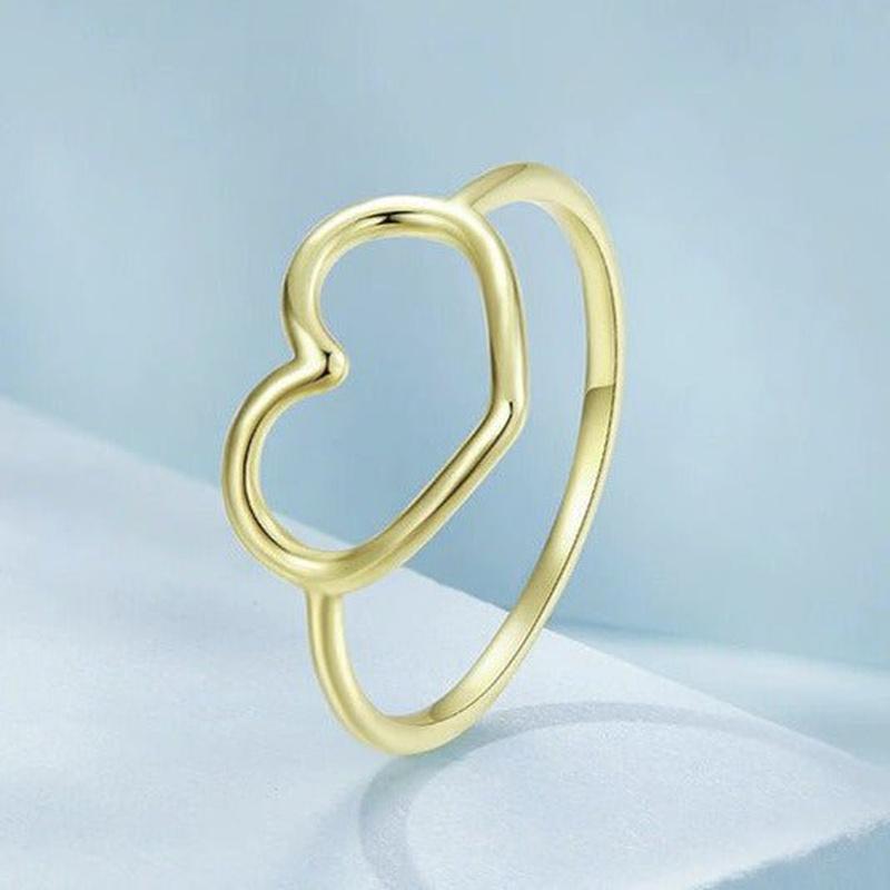 Minimalist Heart Shaped Ring With 925 Sterling Silver - Turquoise Trading Co