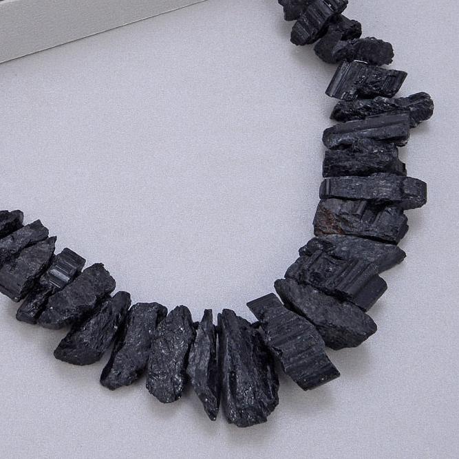 Natural Black Tourmaline Statement Necklace - Turquoise Trading Co