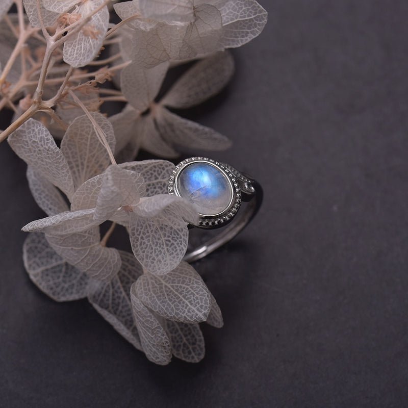 Oval Moonstone Sterling Silver Ring - Turquoise Trading Co