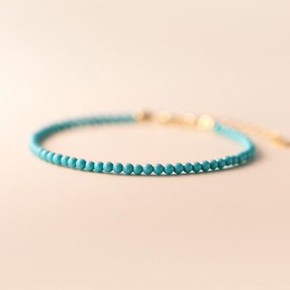 Turquoise Adjustable Bead Bracelet-2.5 and 3MM Bead Size - Turquoise Trading Co
