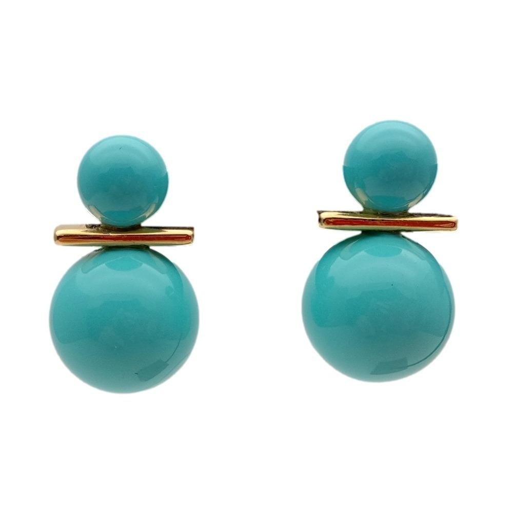 Turquoise Blue Sea Shell Pearl Stud Earrings - Turquoise Trading Co