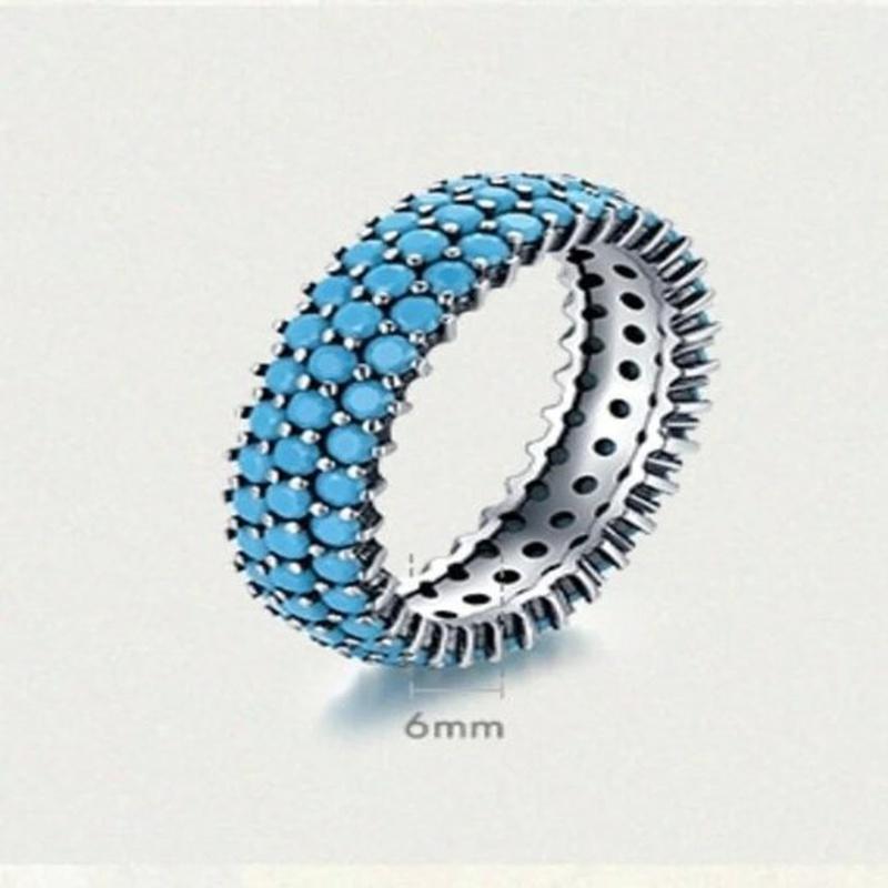 Turquoise Trendy 3 Strand Bead 925 Sterling Silver Ring - Turquoise Trading Co