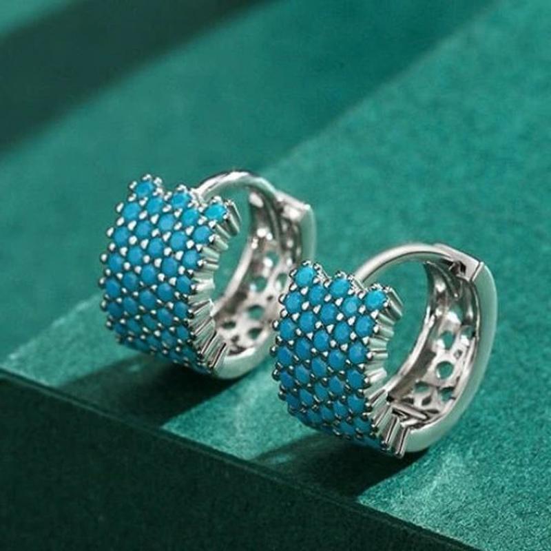 Vintage Turquoise Earrings With 925 Sterling Silver - Turquoise Trading Co