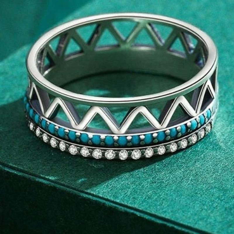 Vintage Turquoise Ring With 925 Sterling Silver - Turquoise Trading Co